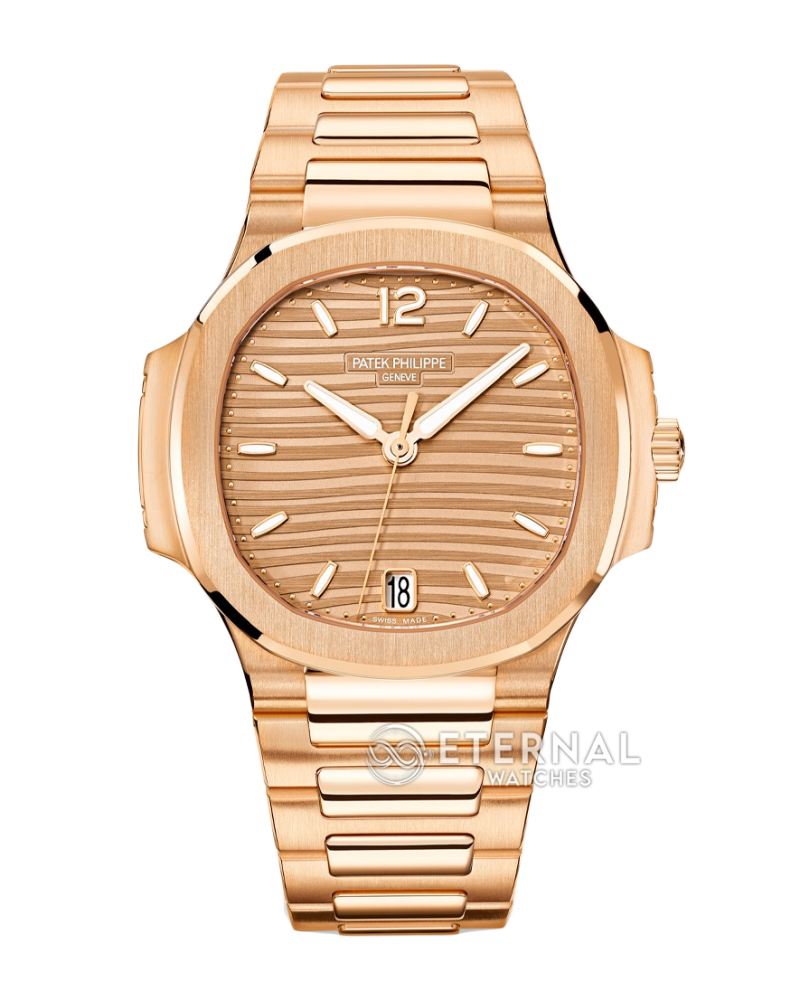 PATEK PHILIPPE - Nautilus 7118 35mm RG/RG Brown Textured Dial PPF 324SC