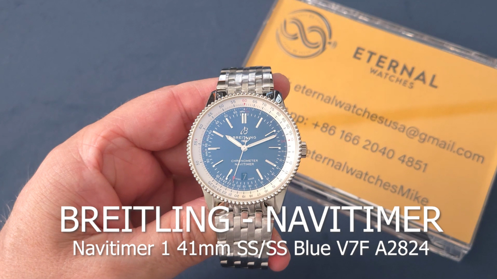 BREITLING - Navitimer 1 41mm SS/SS Blue Dial V7F A2824