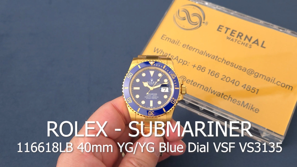 ROLEX - Submariner 116618LB 40mm YG/YG Blue Dial VSF VS3135