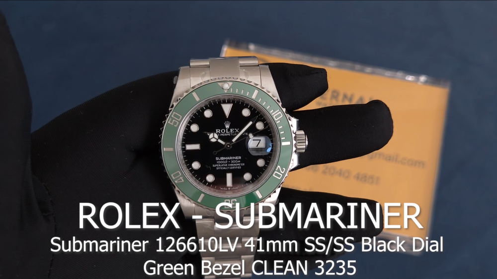 ROLEX - Submariner 126610LV 41mm SS/SS Black Dial Green Bezel CLEAN SH3235