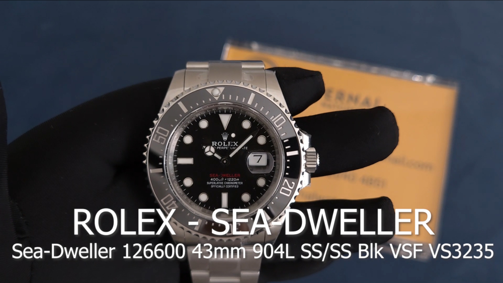 ROLEX - Sea-Dweller 126600 43mm 904L SS/SS Blk VSF VS3235