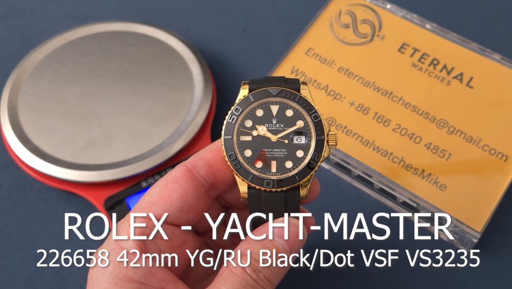 ROLEX - Yacht-Master 226658 42mm YG/RU Black/Dot VSF VS3235