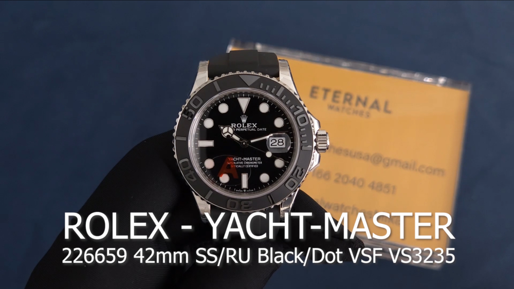 ROLEX - Yacht-Master 226659 42mm SS/RU Black/Dot VSF VS3235