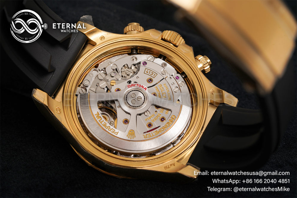 ROLEX - SUPER CLONE Cosmograph Daytona 126518 40mm YG/RU Tiffany/Black VSF DD4131 (Weight Adjusted)