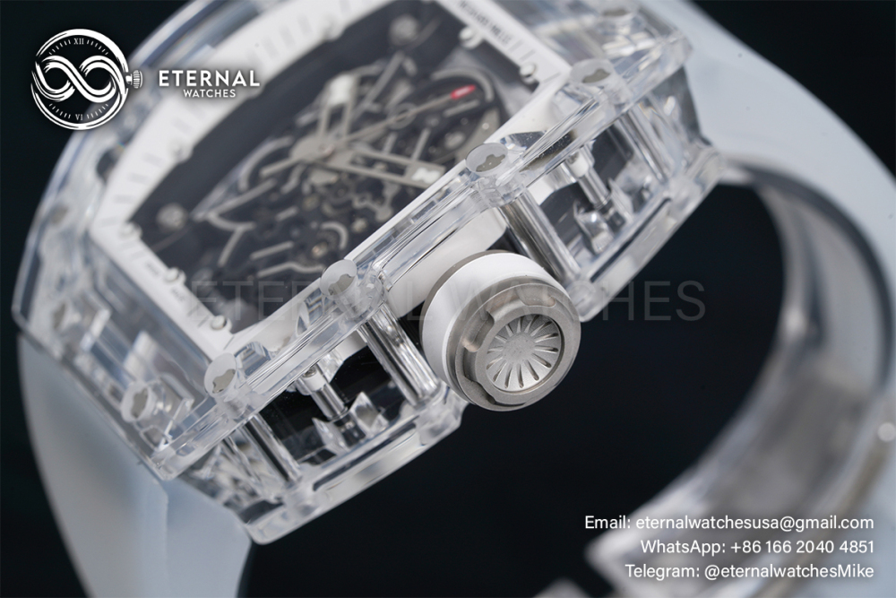 RICHARD MILLE - VAUCHER SUPER CLONE RM055 Crystal Sapphire White Inner Bevel
