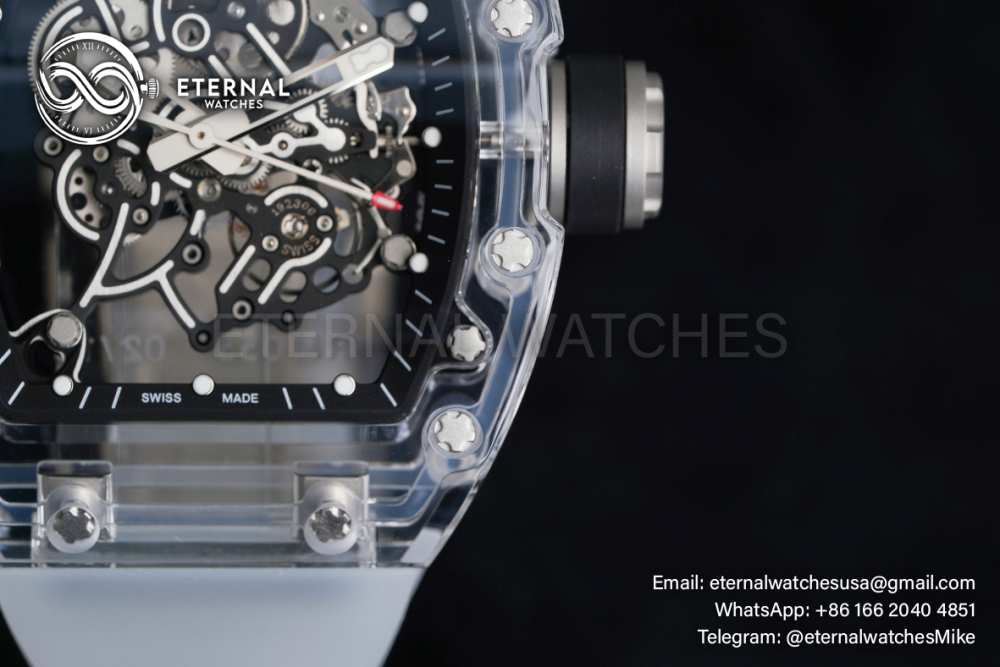RICHARD MILLE - VAUCHER SUPER CLONE RM055 Crystal Sapphire Black Inner Bevel
