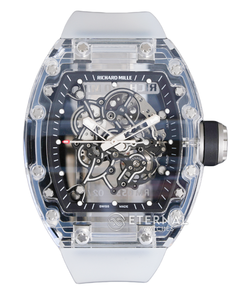 RICHARD MILLE - VAUCHER SUPER CLONE RM055 Crystal Sapphire Black Inner Bevel