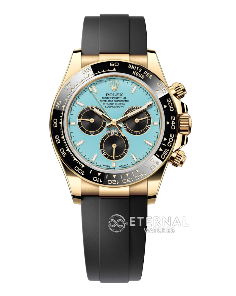 ROLEX - SUPER CLONE Cosmograph Daytona 126518 40mm YG/RU Tiffany/Black VSF DD4131 (Weight Adjusted)