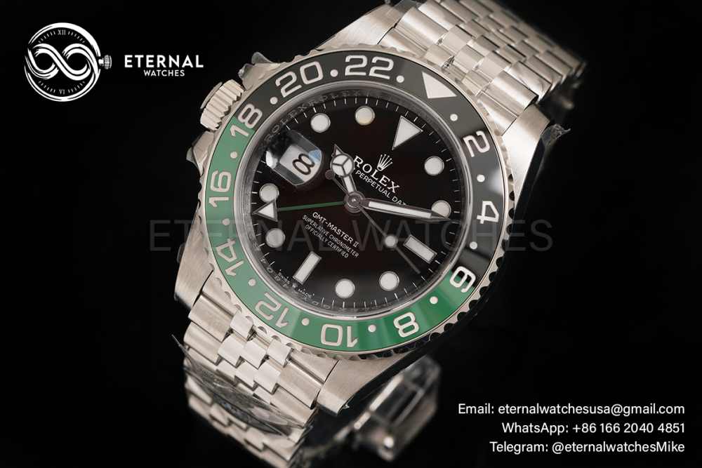 ROLEX - SUPER CLONE GMT Master II 126720 Sprite Jubilee SS/SS Clean DD3285