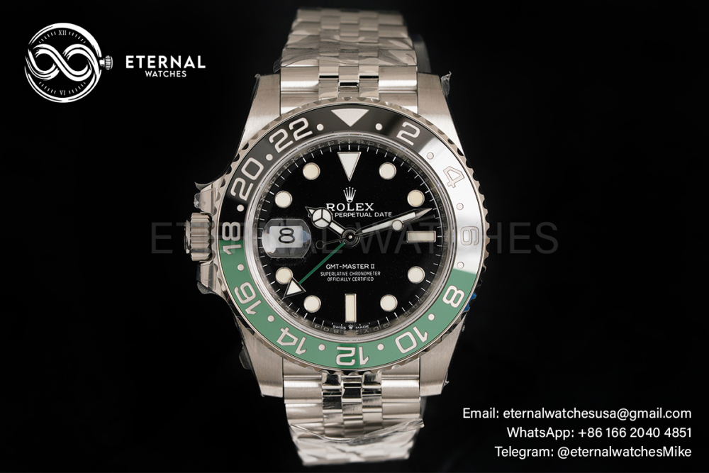 ROLEX - SUPER CLONE GMT Master II 126720 Sprite Jubilee SS/SS Clean DD3285