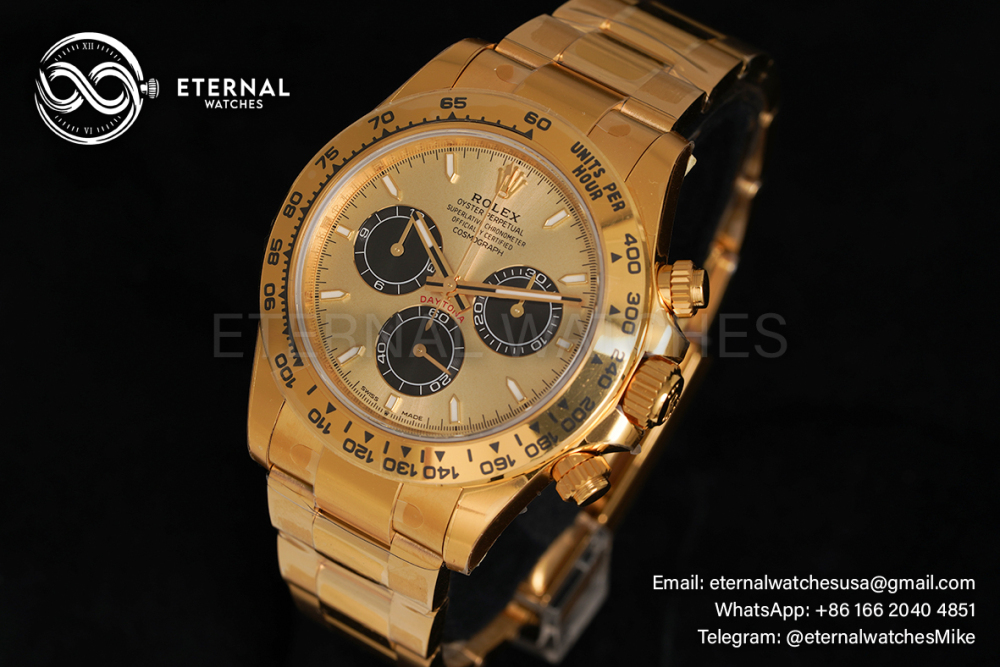 ROLEX - SUPER CLONE Daytona 116508 40mm YG/YG Gold Dial VSF DD4130 (Weight Adjusted)