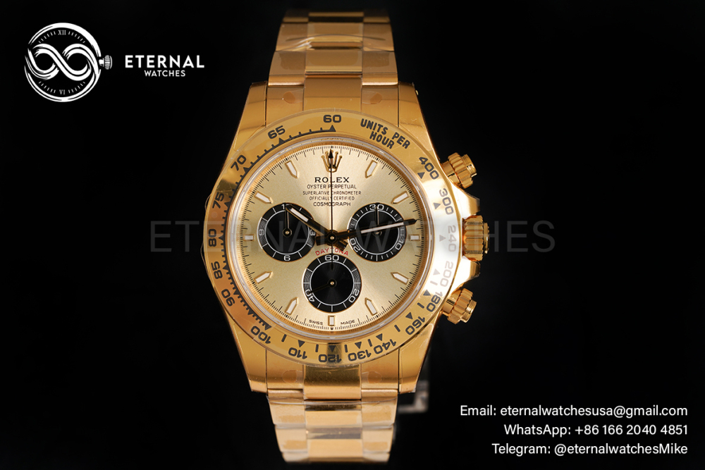 ROLEX - SUPER CLONE Daytona 116508 40mm YG/YG Gold Dial VSF DD4130 (Weight Adjusted)