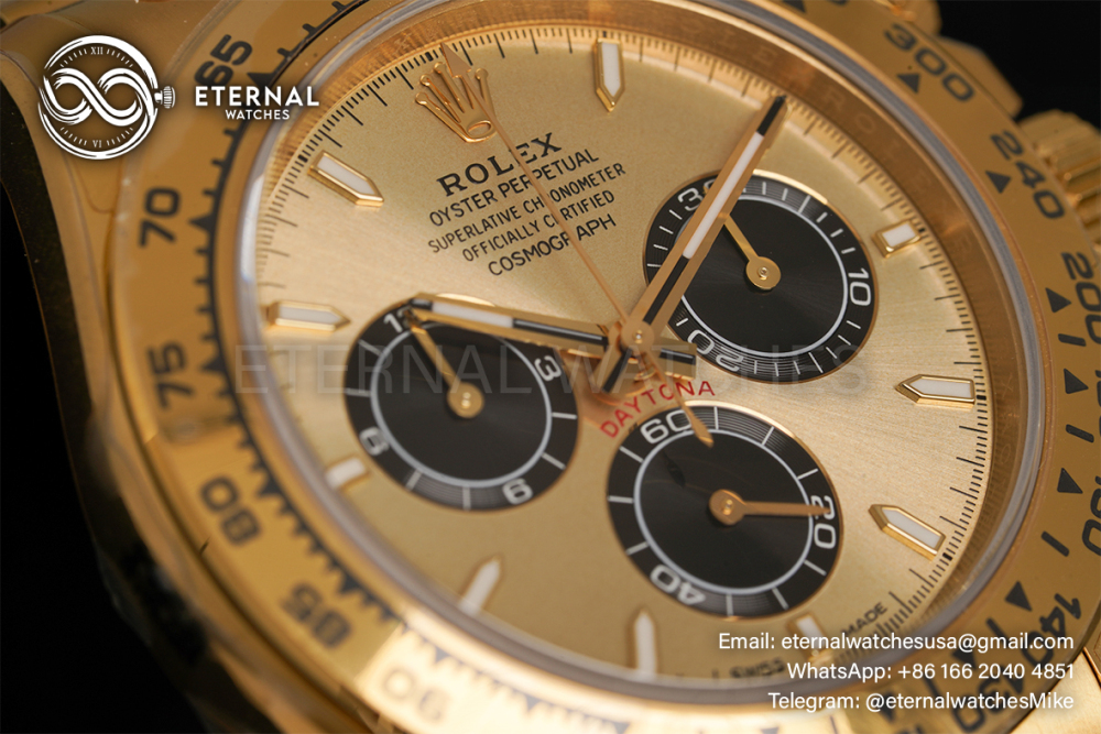 ROLEX - SUPER CLONE Daytona 116508 40mm YG/YG Gold Dial VSF DD4130 (Weight Adjusted)