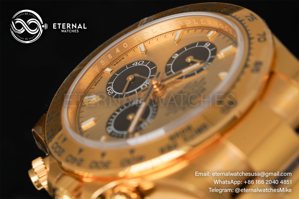 ROLEX - SUPER CLONE Daytona 116508 40mm YG/YG Gold Dial VSF DD4130 (Weight Adjusted)