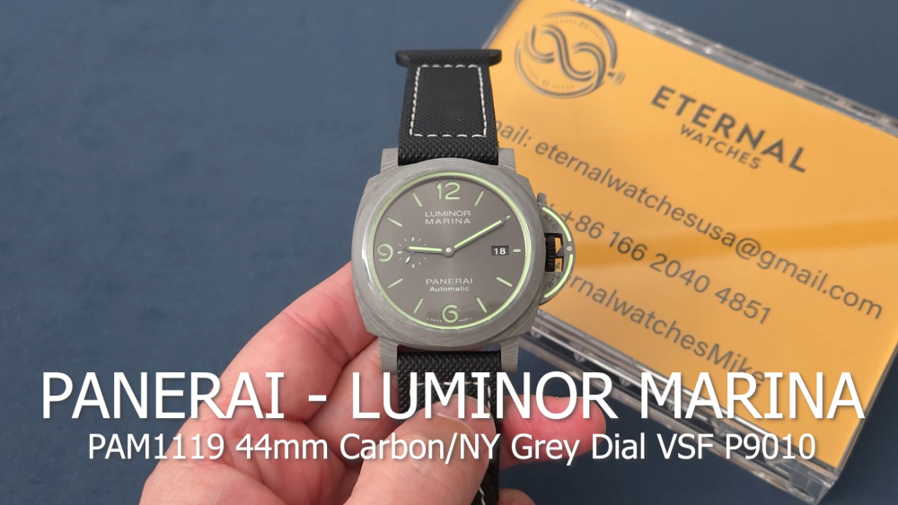 PANERAI - Luminor Marina PAM1119 44mm Carbon/NY Grey Dial VSF P9010