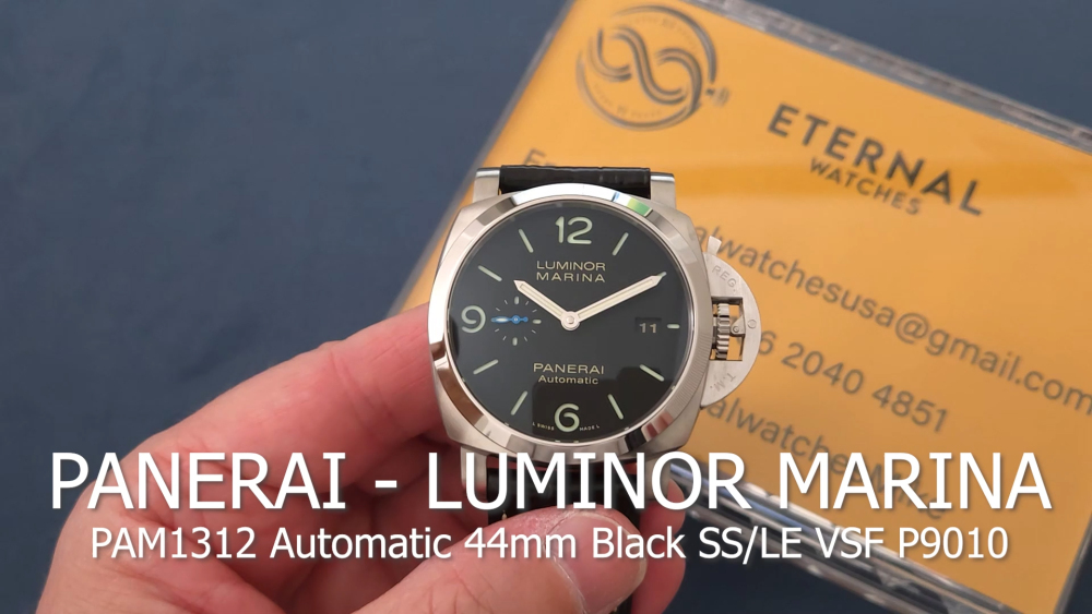 PANERAI - PAM1312 Luminor Marina Automatic 44mm Black SS/LE VSF P9010