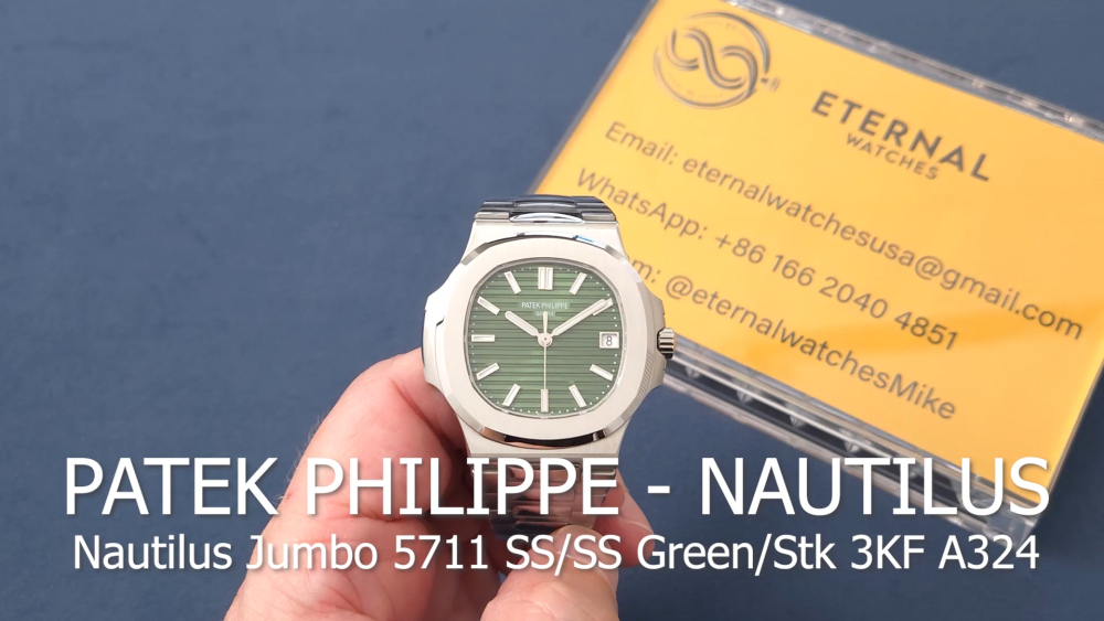 PATEK PHILIPPE - Nautilus Jumbo 5711 40mm Green SS/SS 3KF A330SC