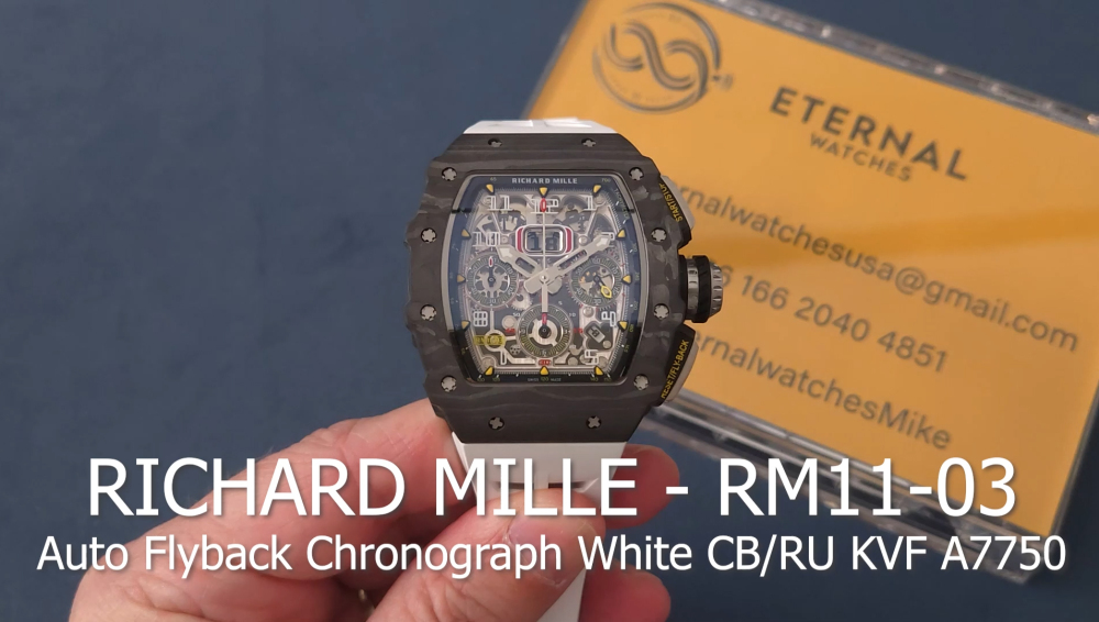 RICHARD MILLE - RM11-03 Auto Flyback Chrono White CB/RU KVF A7750