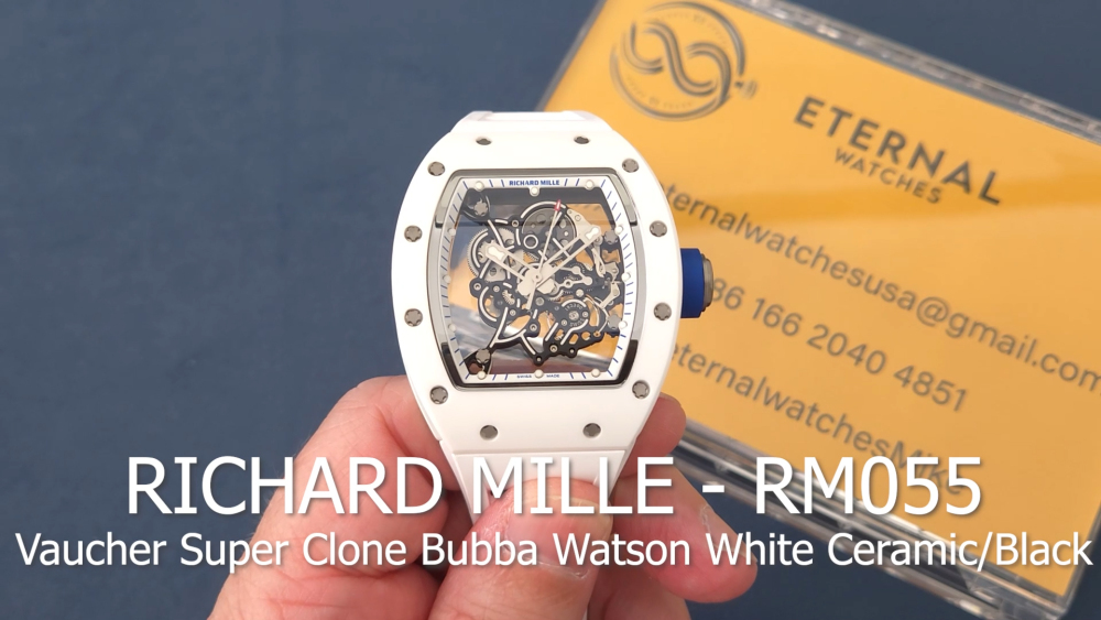 RICHARD MILLE - VAUCHER SUPER CLONE RM055 Bubba Watson White Ceramic Black Middle Case