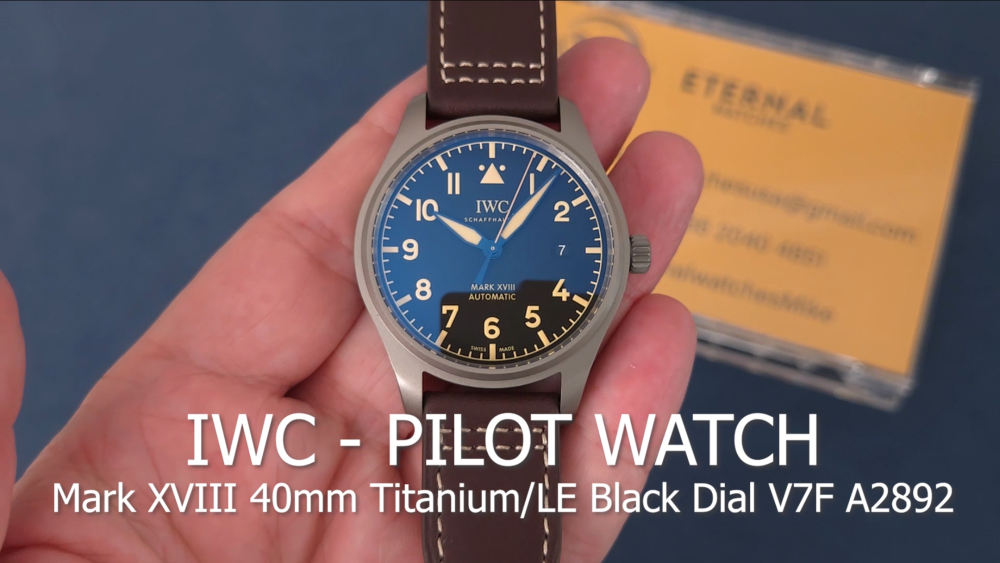 IWC - Pilots Watch Mark XVIII Titanium/LE 40mm V7F A2892