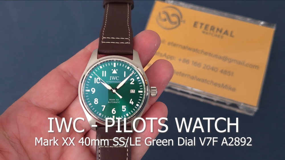 IWC - Pilots Watch Mark XX 40mm SS/LE Green Dial V7F A2892