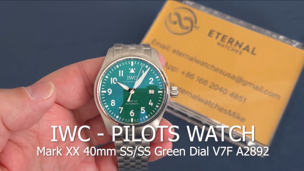 IWC - Pilot Mark XX 40mm SS/SS Green Dial V7F A2892