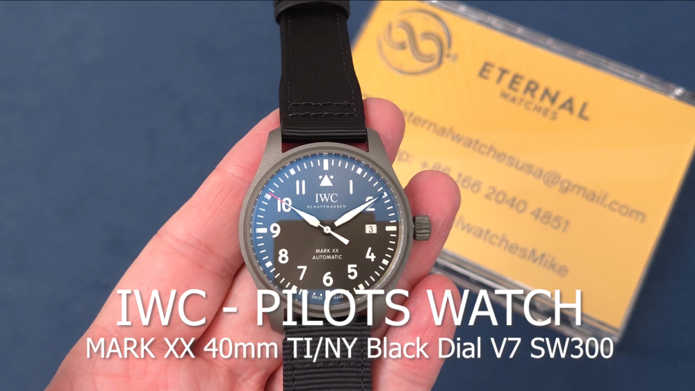 IWC - Pilots Watch MARK XX 40mm TI/NY Black Dial V7F SW300