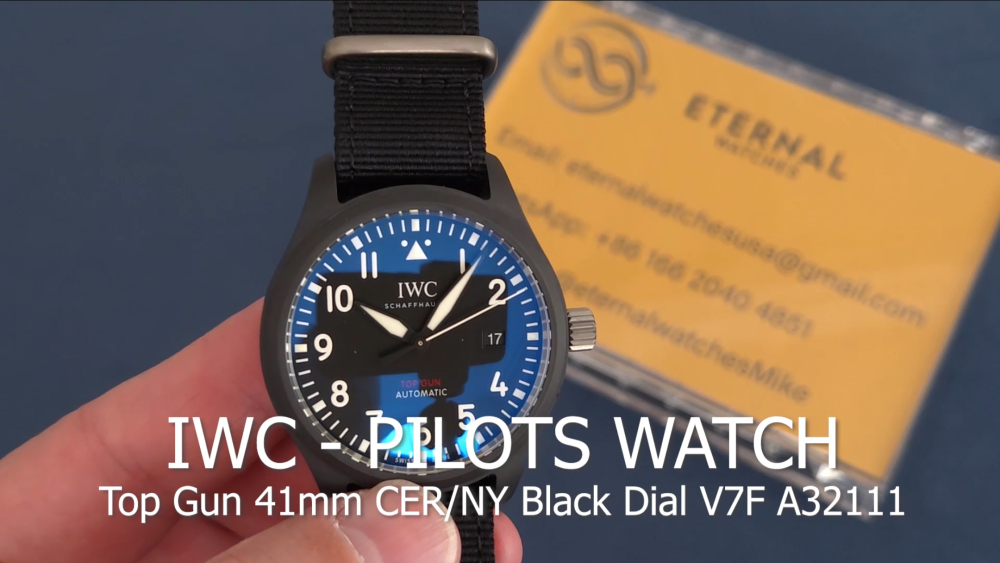 IWC - Pilots Watch Top Gun 41mm CER/NY Black Dial V7F A32111
