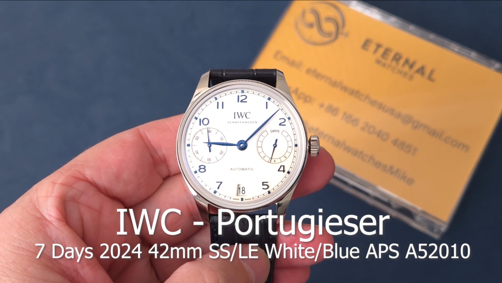 IWC - Portugieser 7 Days 2024 42mm SS/LE White/Blue APS A52010
