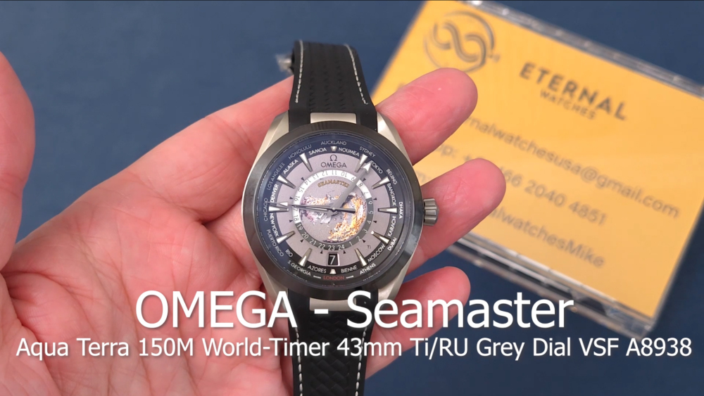 OMEGA - Seamaster Aqua Terra 150M World-Timer 43mm Ti/RU Grey Dial VSF A8938