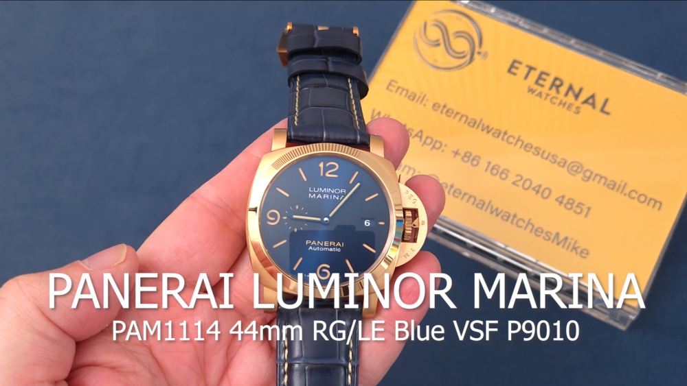 PANERAI - Luminor Marina PAM1114 44mm RG/LE Blue VSF P9010