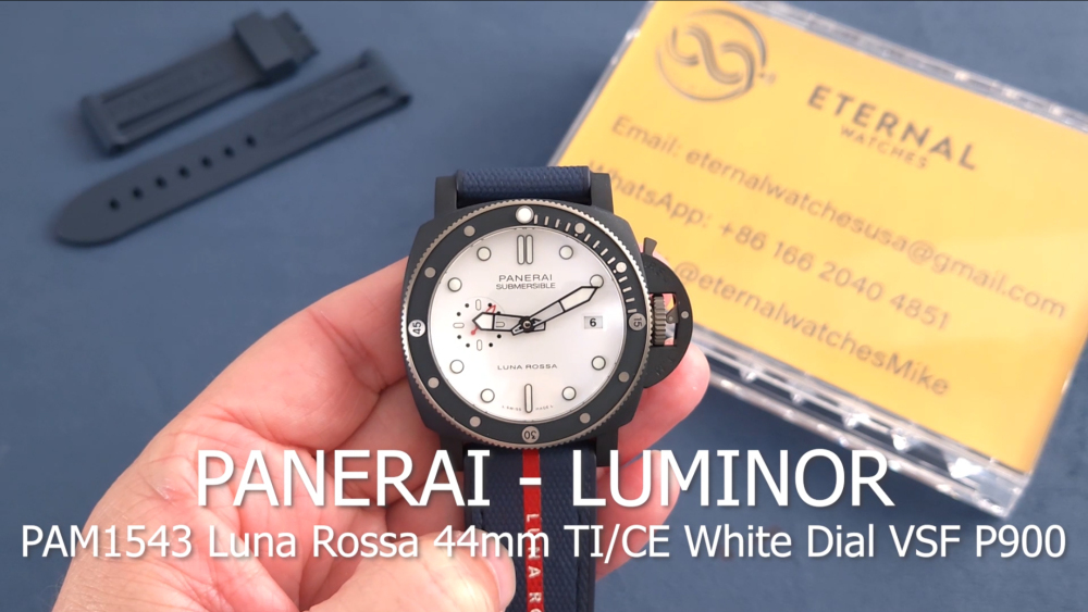 PANERAI - Super Clone Submersible PAM1543 Luna Rossa 44mm TI/CE White Dial VSF P900