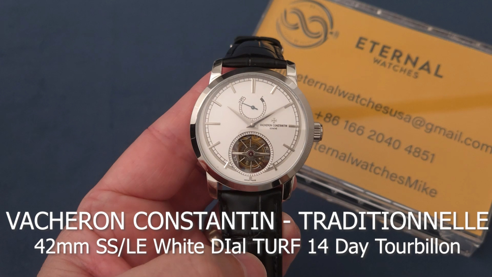 VACHERON CONSTANTIN - Traditionnelle 42mm SS/LE White DIal TURF 14 Day Tourbillon