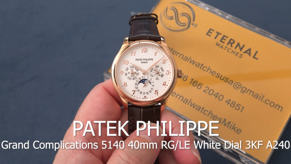 PATEK PHILIPPE - Grand Complications 5140 40mm RG/LE White Dial 3KF A240