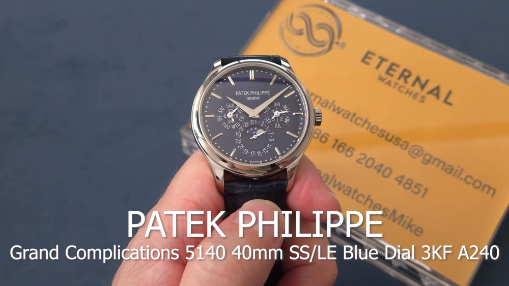 PATEK PHILIPPE - Grand Complications 5140 40mm SS/LE Blue Dial 3KF A240