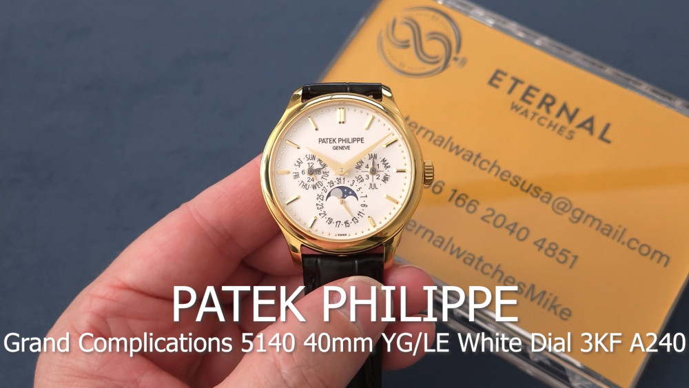 PATEK PHILIPPE - Grand Complications 5140 40mm YG/LE White Dial 3KF A240