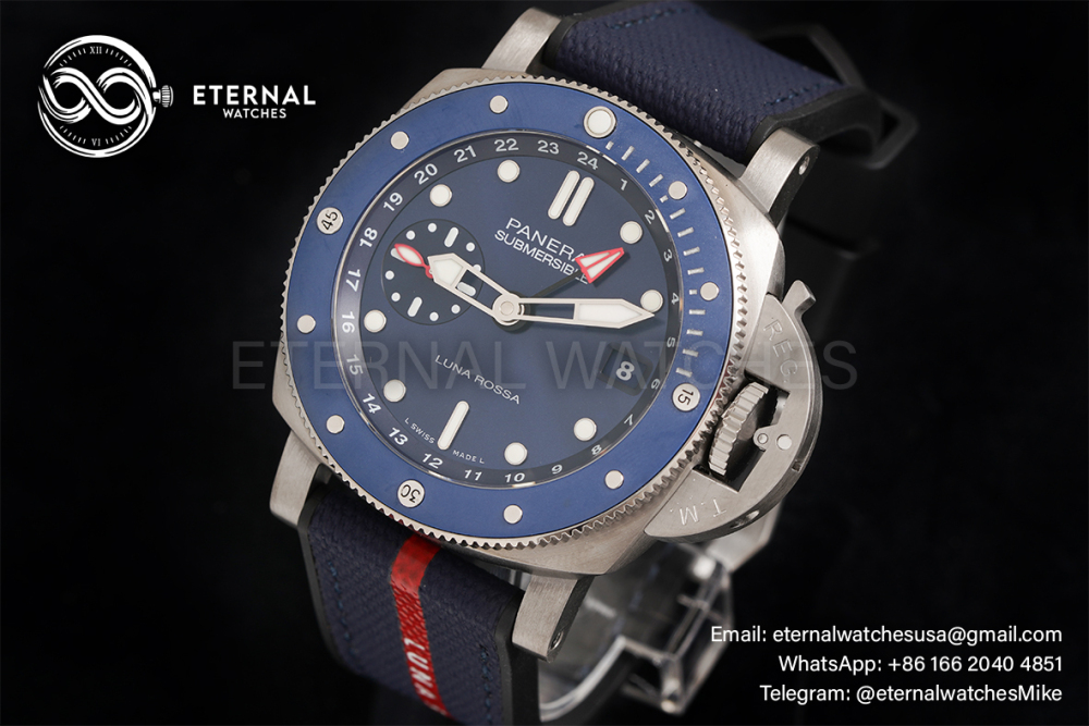 PANERAI - SUPER CLONE Submersible PAM1507 Luna Rossa 42mm SS/RU Blue Dial VSF P900