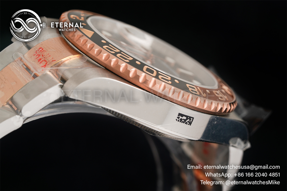 ROLEX - GMT Master II 126711 CHNR Root Beer SS/RG Black Dial GMF DD3285 (Gold Wrapped - Weight Adjusted)