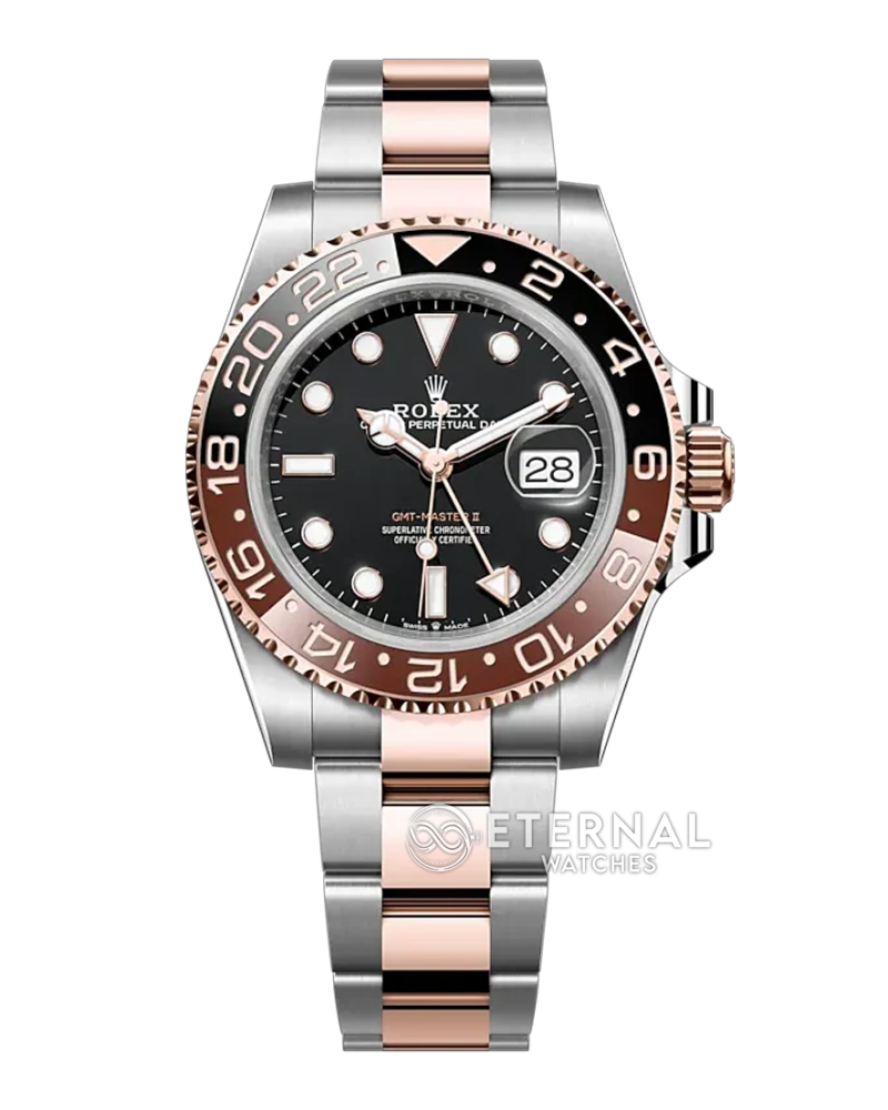ROLEX - GMT Master II 126711 CHNR Root Beer SS/RG Black Dial GMF DD3285 (Gold Wrapped - Weight Adjusted)