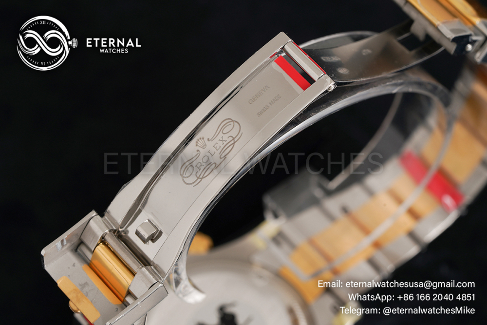 ROLEX - SUPER CLONE Daytona 126503 40mm YG/SS White/Stk VSF DD4131 (Weight Adjusted)