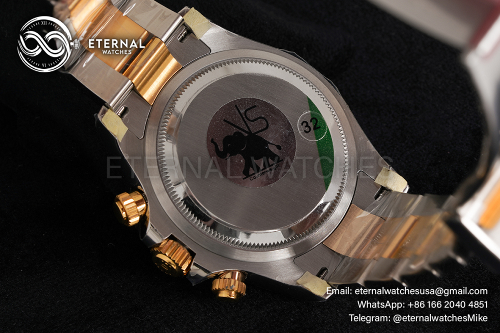 ROLEX - SUPER CLONE Daytona 126503 40mm YG/SS White/Stk VSF DD4131 (Weight Adjusted)