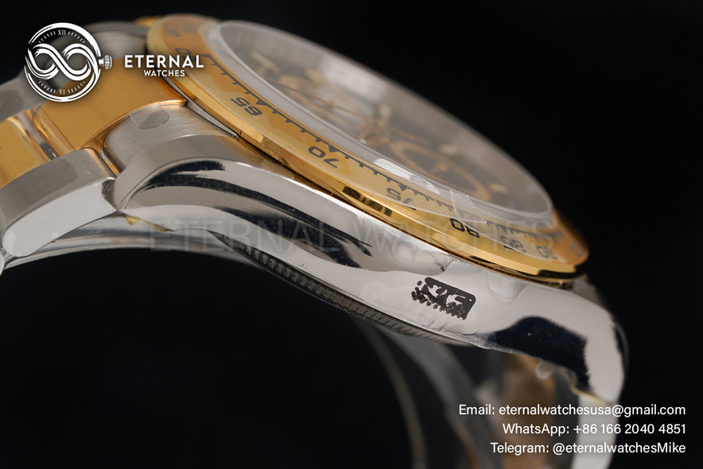 ROLEX - SUPER CLONE Daytona 126503 40mm YG/SS Black/Stk VSF DD4131 (Weight Adjusted)