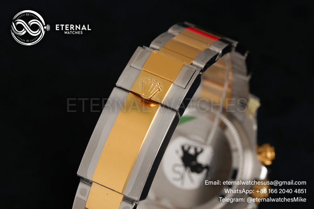 ROLEX - SUPER CLONE Daytona 126503 40mm YG/SS Black/Stk VSF DD4131 (Weight Adjusted)