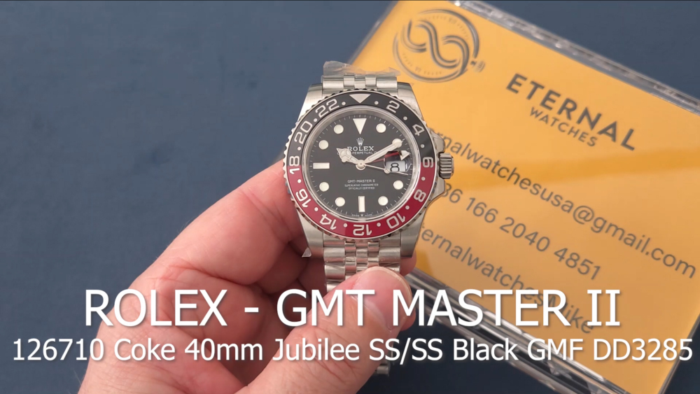 ROLEX - GMT Master II 126710 Coke 40mm Jubilee SS/SS Black Dial GMF DD3285