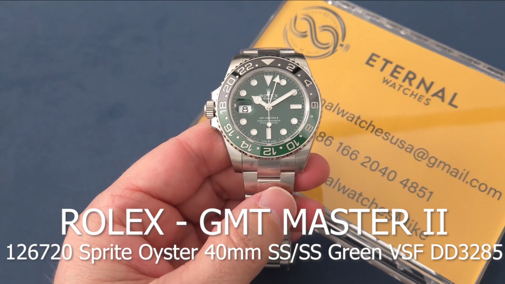ROLEX - GMT Master II 126720 Sprite Oyster 40mm SS/SS Green Dial VSF DD3285