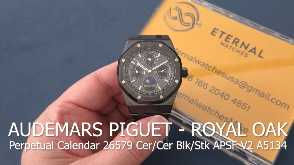 AUDEMARS PIGUET - Royal Oak Perpetual Calendar 26579 Cer/Cer Blk/Stk APSF V2 A5134