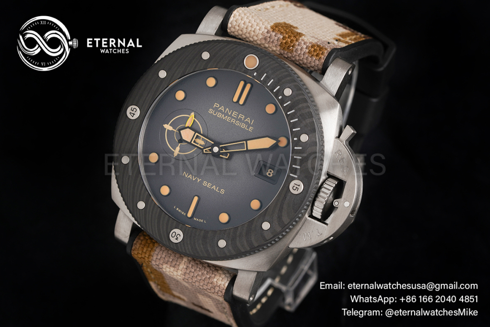 PANERAI - Submersible PAM1669 Titanio 44mm TI/NY Grey Dial VSF P900