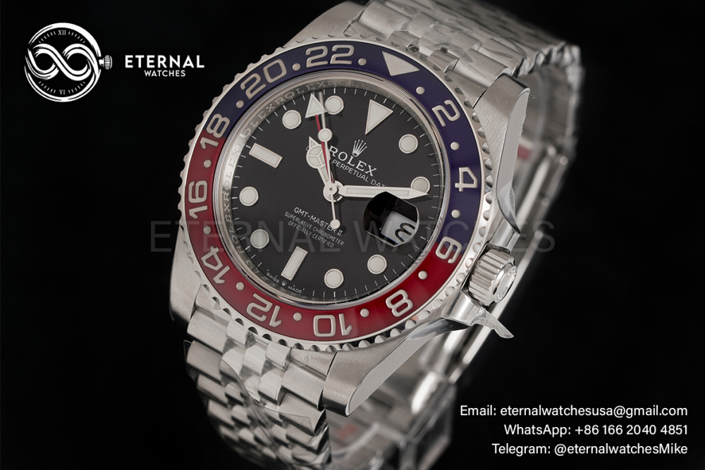 ROLEX - SUPER CLONE GMT Master II 126710 Pepsi Jubilee 40mm SS/SS Black VSF V3 DD3285