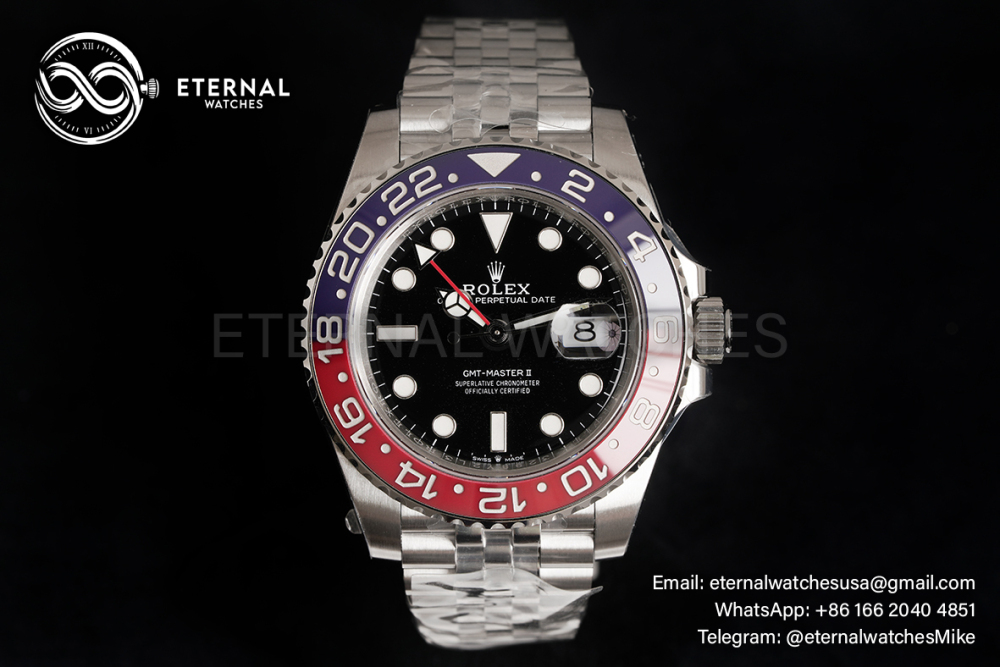 ROLEX - SUPER CLONE GMT Master II 126710 Pepsi Jubilee 40mm SS/SS Black VSF V3 DD3285