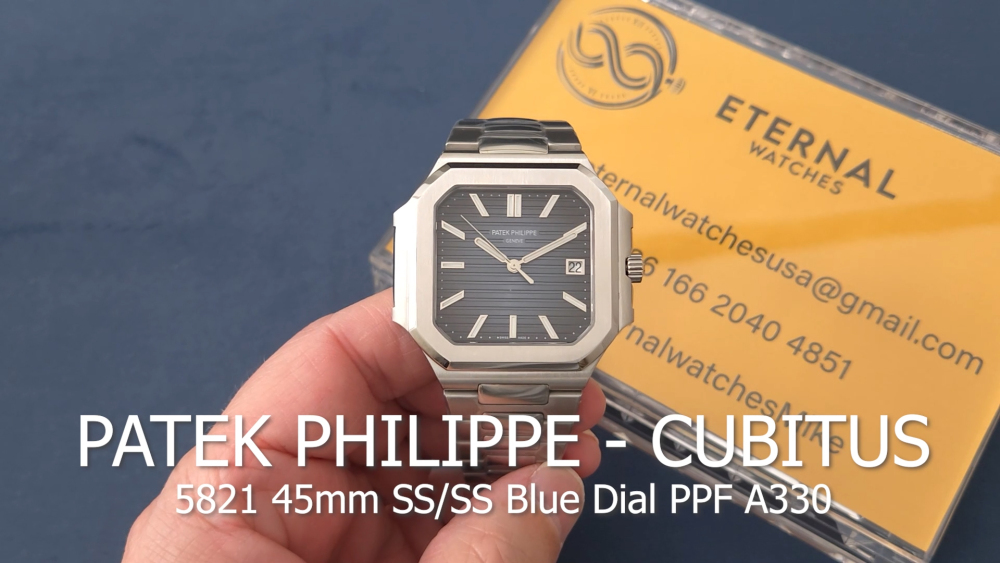 PATEK PHILIPPE - Cubitus 5821 45mm SS/SS Blue Dial PPF A330